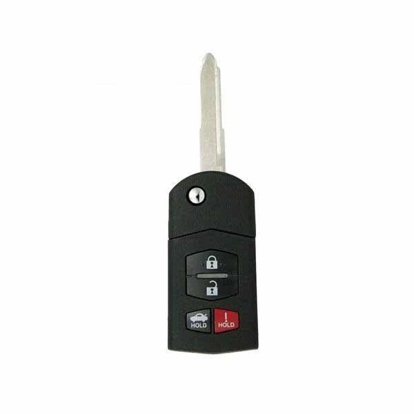 KeylessFactory:Remote Flip Keys:Mazda 4 Button Remote Flip Key - SKE